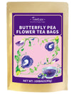 TeeLux Butterfly Pea Flower Tea Bags, Premium Dried Butterfly Pea Flower for Blue & Purple Drinks and Food Coloring, 100 Count