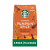 Starbucks Ground Coffee, Pumpkin Spice Naturally Flavored Coffee, 100% Arabica, Limited Edition, 6 Bags (11 Oz Each)