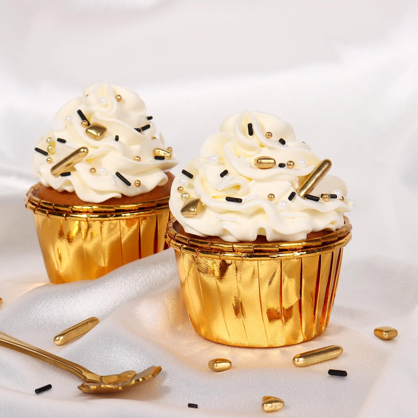 Sprinkles For Cake Decorating Gold Black And White Metallic Sprinkles For Cupcake Toppers Ice Cream Candy Cookie Decorations