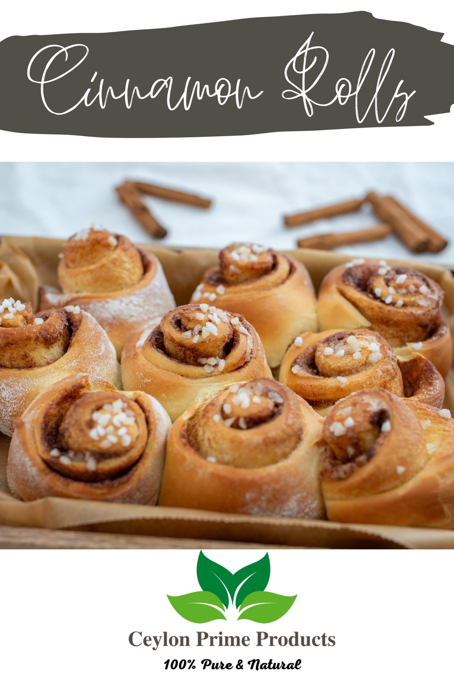 Ceylon Prime Products Ceylon Cinnamon Powder, 100% Pure, Freshly Ground, 16oz Resealable Bag, Imported from Sri Lanka