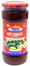Rani Hot Mango Chutney (Spicy Indian Preserve) 18oz (1.1lbs) 500g Glass Jar, Ready to eat, Vegan ~ Gluten Free, All Natural, NON