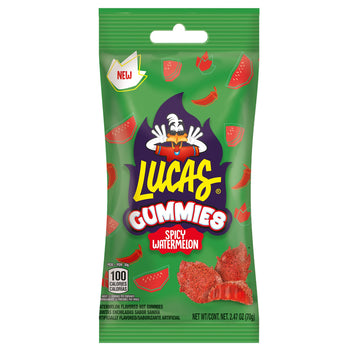 Lucas Spicy Gummies - Watermelon Flavored 12-Pack, 29.6 OZ - Sweet & Tangy Treats
