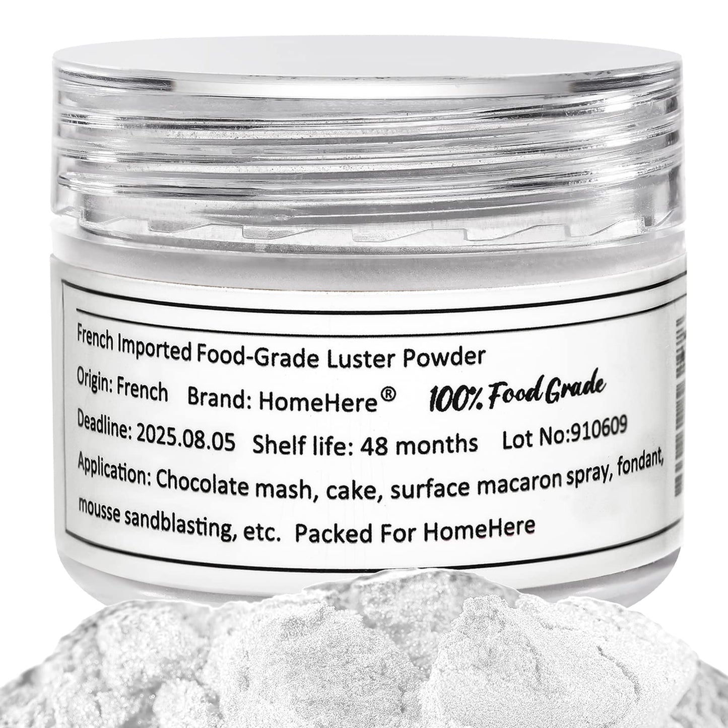 Homehere Edible Luster Dust Food-Grade Glimmer Powder Glitter For Cake Decorating 7G Edible Sprinkle Glitter For Mixed Flavors Drinks Baking Candy Dessert Chocolate Vegan Tasteless