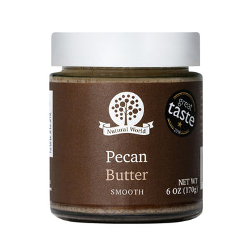 Nutural World - Smooth Pecan Nut Butter 6 Oz (170G) - 100% Pure Single Ingredient