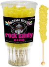 Buffalo Bills Banana (Yellow) Rock Candy On A Stick (12-Ct Cup Yellow Rock Candy Crystal Sticks)