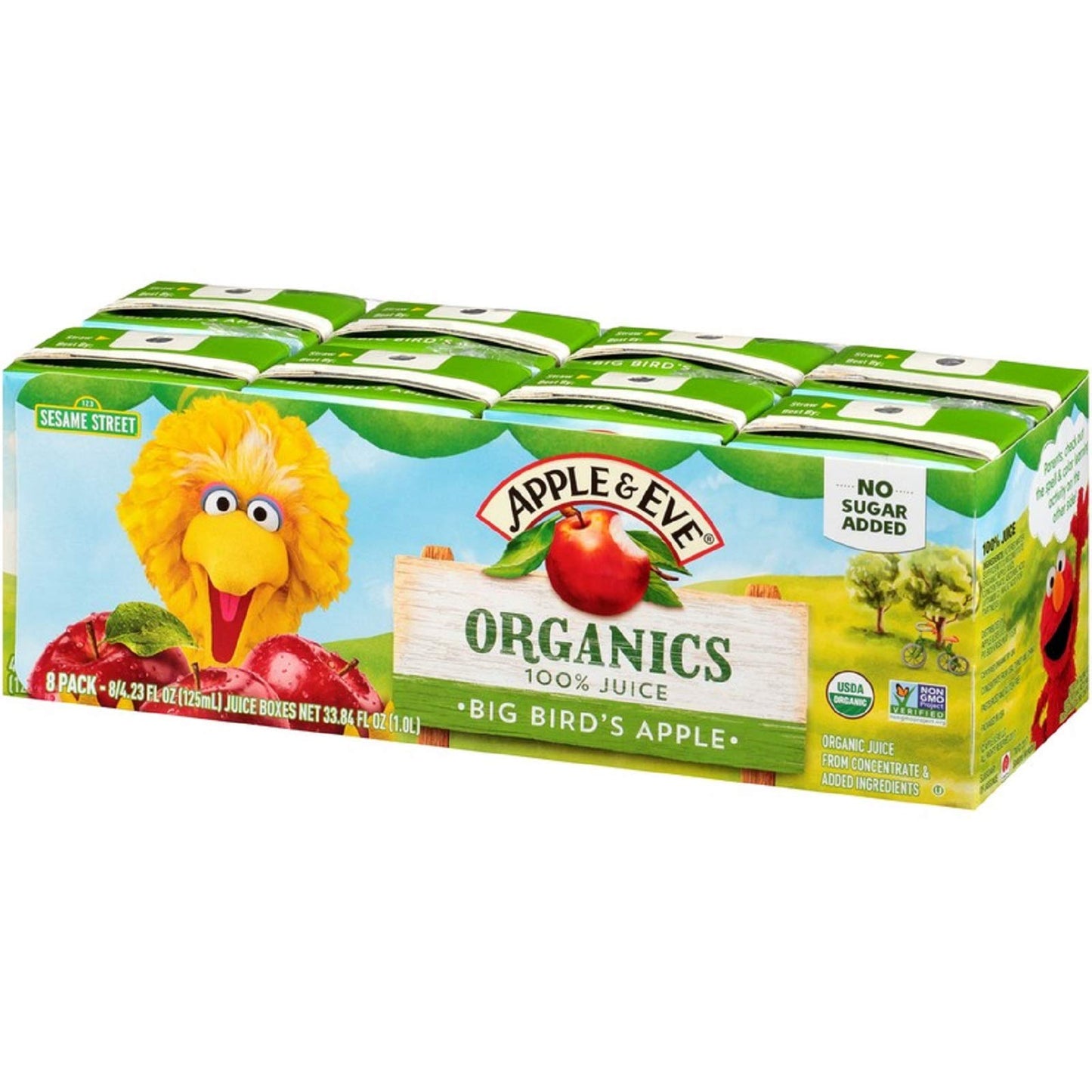 Apple & Eve Sesame Street Organics, Big Birds Apple Juice, 4.23 Fluid oz, 40 count