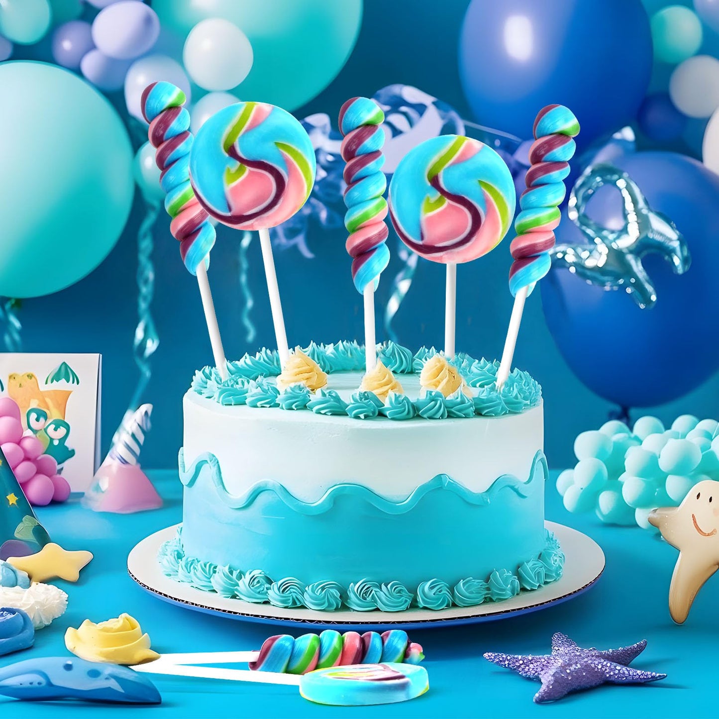 Twisty Lollipop,Swirl Lollipop,Rainbow Twist And Swirl Lollipops,Individually Wrapped Bulk,Kid'S Lollipops Candy For Birthday,12