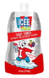 Icee Slush Fruit Punch Frozen Fruit Juice 6 fl oz Pouches - Just Freeze & Squeeze for Instant Slushy Maker, Great for Birthday P