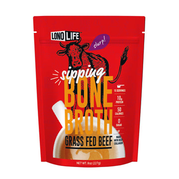 Lonolife Beef Bone Broth Powder Mix | Grass-Fed, 10G Protein | Collagen-Rich, Keto & Paleo Friendly | Natural Ingredients | 8Oz