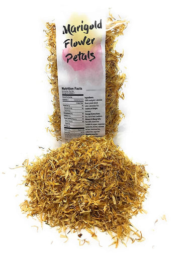Calendula Petals - Pure Dried Marigold Flower Petals - Vegan | Gluten Free | Non-Gmo | No Sugar Added - Net Weight: 0.35Oz / 10G