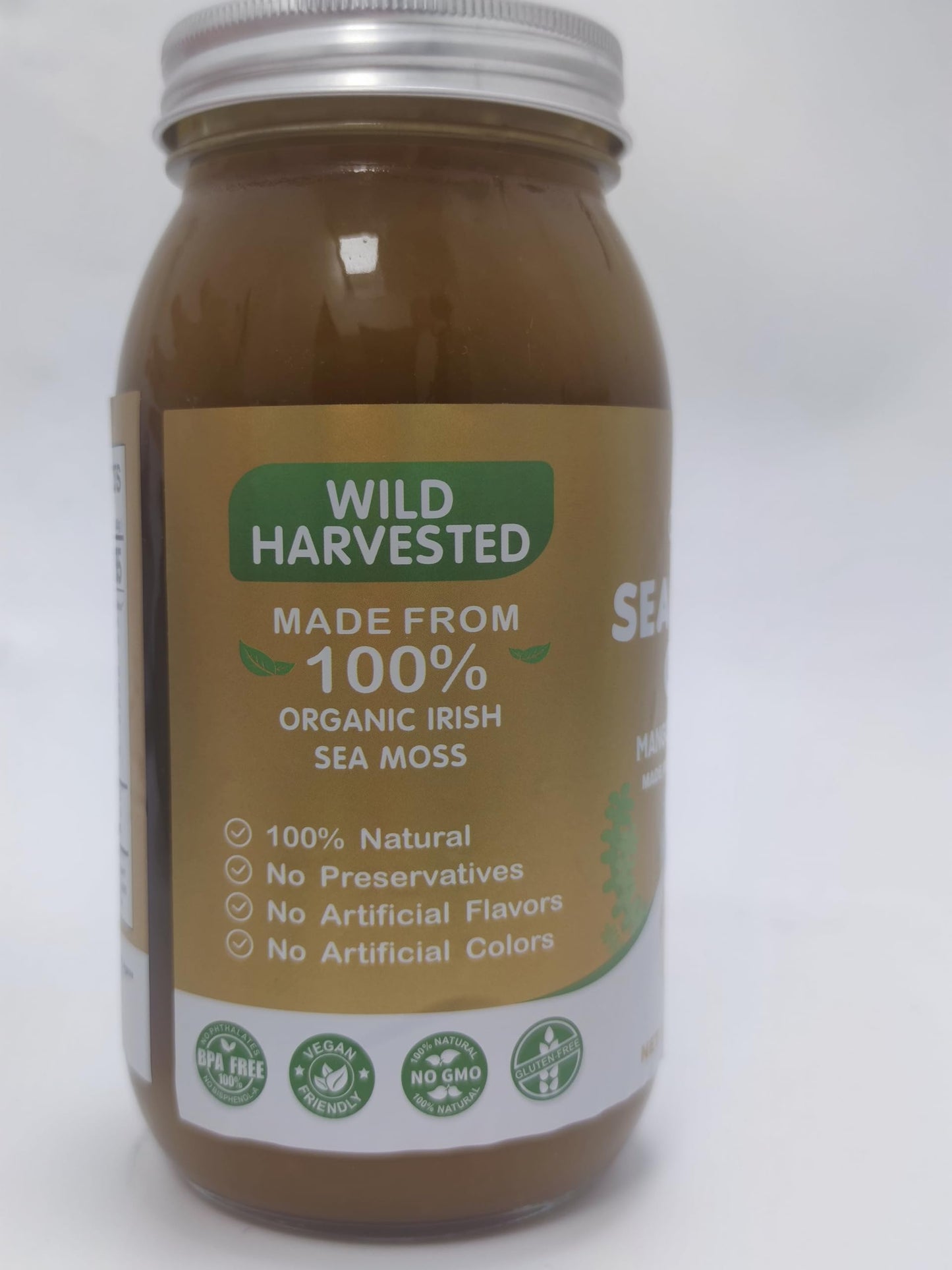 OALSE (28OZ Irish Sea Moss Gel Mango Pineapple Flavor - Natural Seamoss Gel with 92 Minerals and Vitamins - Non-GMO, Gluten-Free