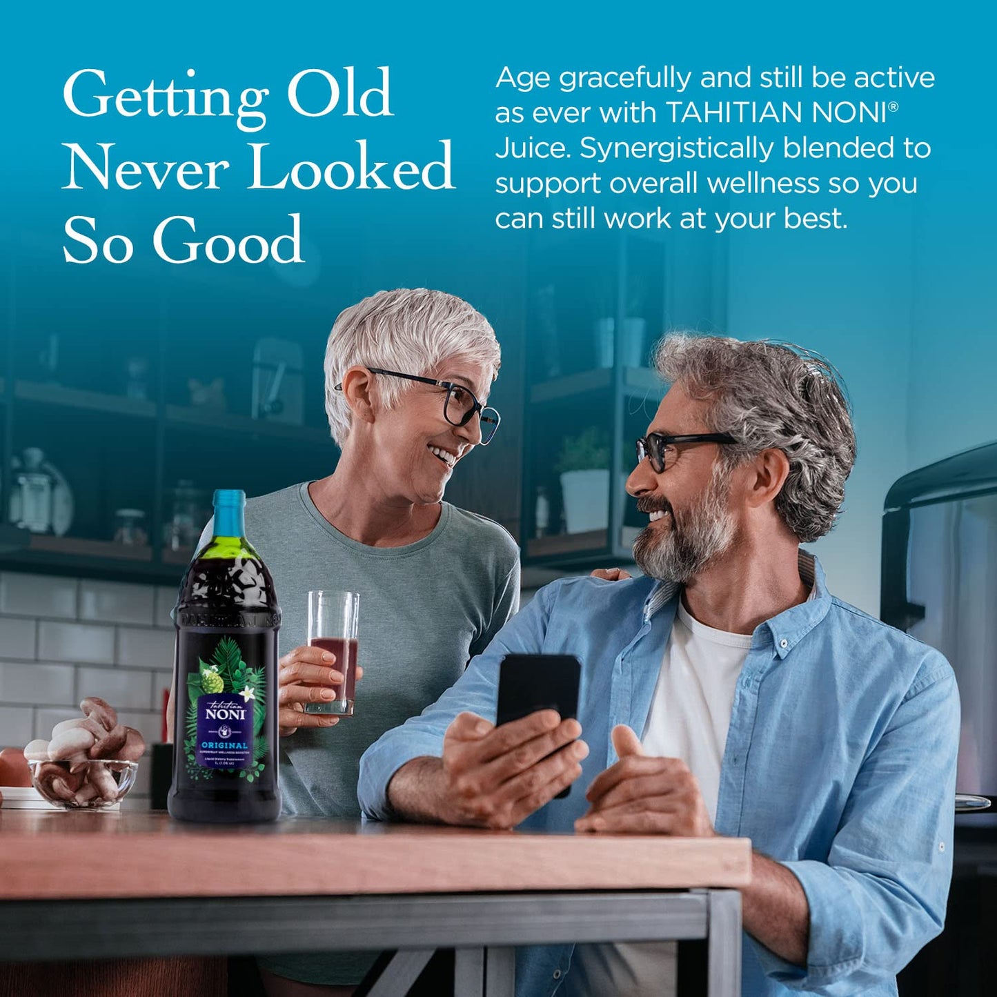 Tahitian Noni Juice by Morinda - Original and Authentic Noni Fruit Puree with Natural Blueberry & Grape (Resveratrol) - Invigora