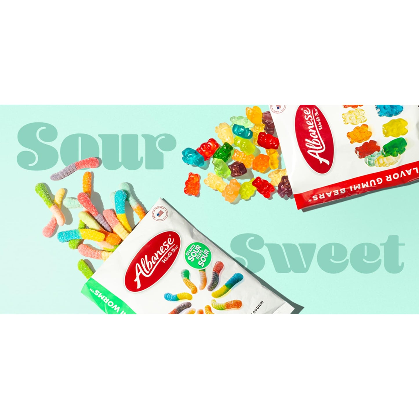 Albanese Gummy Candy Variety Pack, Assorted Flavors, 7oz & 7.5oz (Pack of 6)