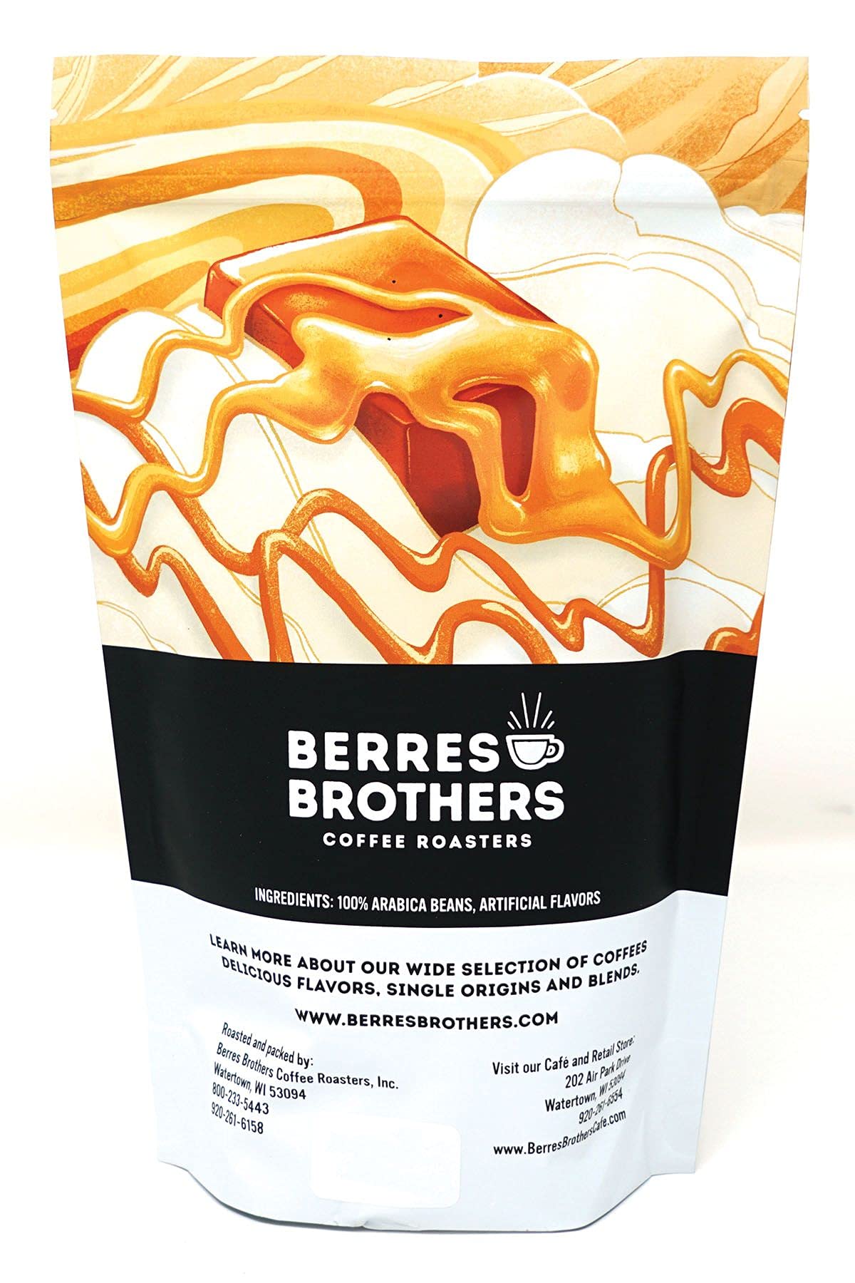 Berres Brothers Caramel Overload Grogg Ground Coffee 10 Ounce Bag, Creamy with an Explosion of Caramel Flavor, Medium Roast