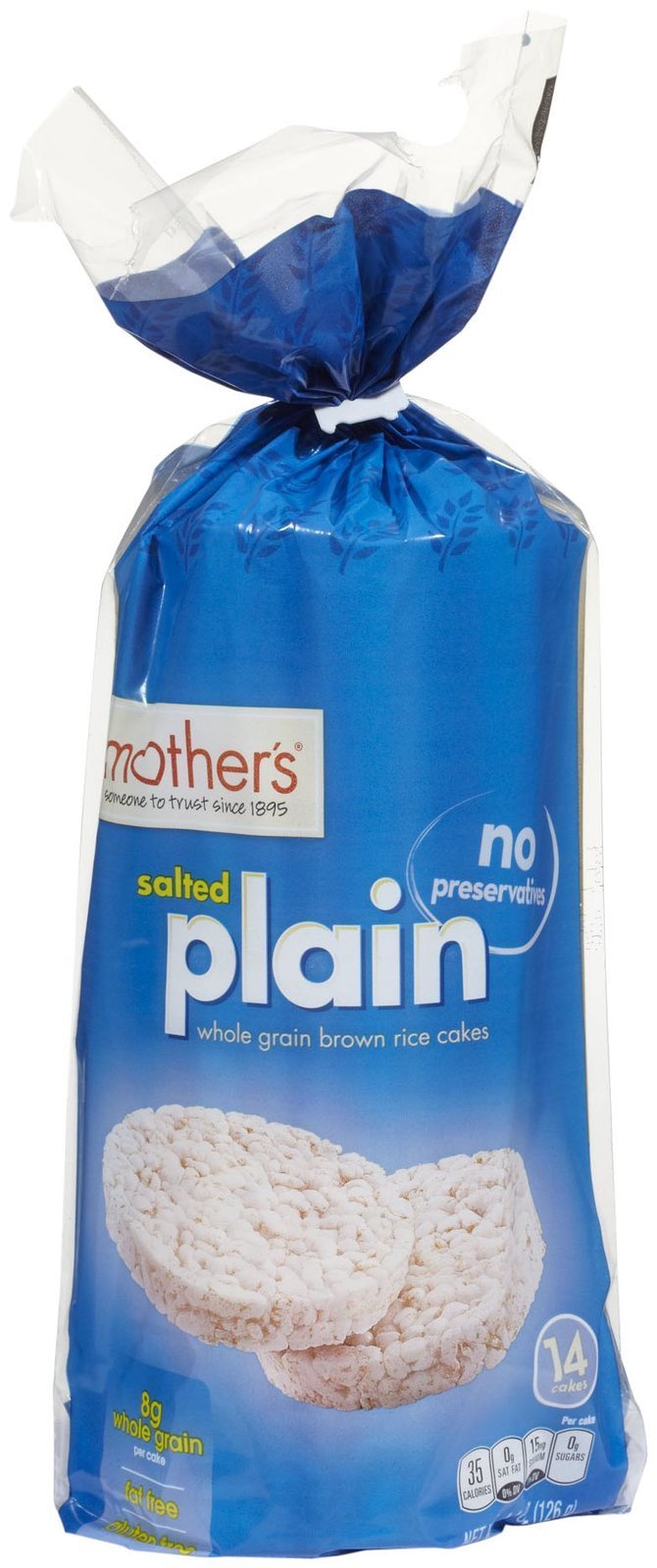 Mother'S Whole Grain Rice Cakes Plain Salted, 4.5 Ounce