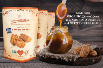 Nuts on the Run Sea Salt Caramel Pecan Pralines, Vegan, Gluten-Free Snack, 12 Ounces, Pack of 3