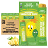 Sweet Nothings, Pineapple, USDA Organic Kids' Squeezable Super Fruit Smoothie Freezie Popsicle Pops, Value Pack of 24 - Dye-Free