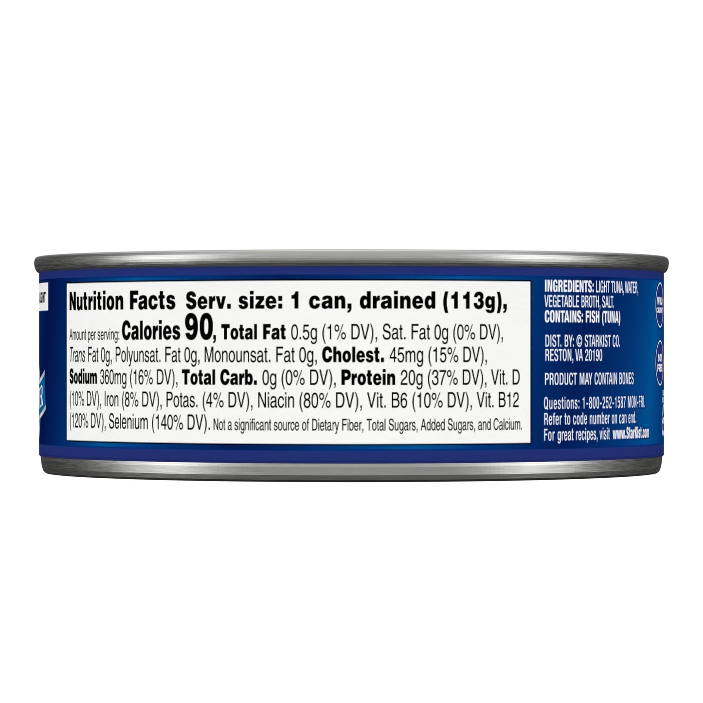 Starkist Chunk Light Tuna In Water, 5 Oz (24 Pack) Canned Tuna Fish, Wild Caught, Gluten Free, Ready To Eat, Perfect For Salads, Keto Meals And Snacks, With 20G Protein & 90 Calories Per Serving