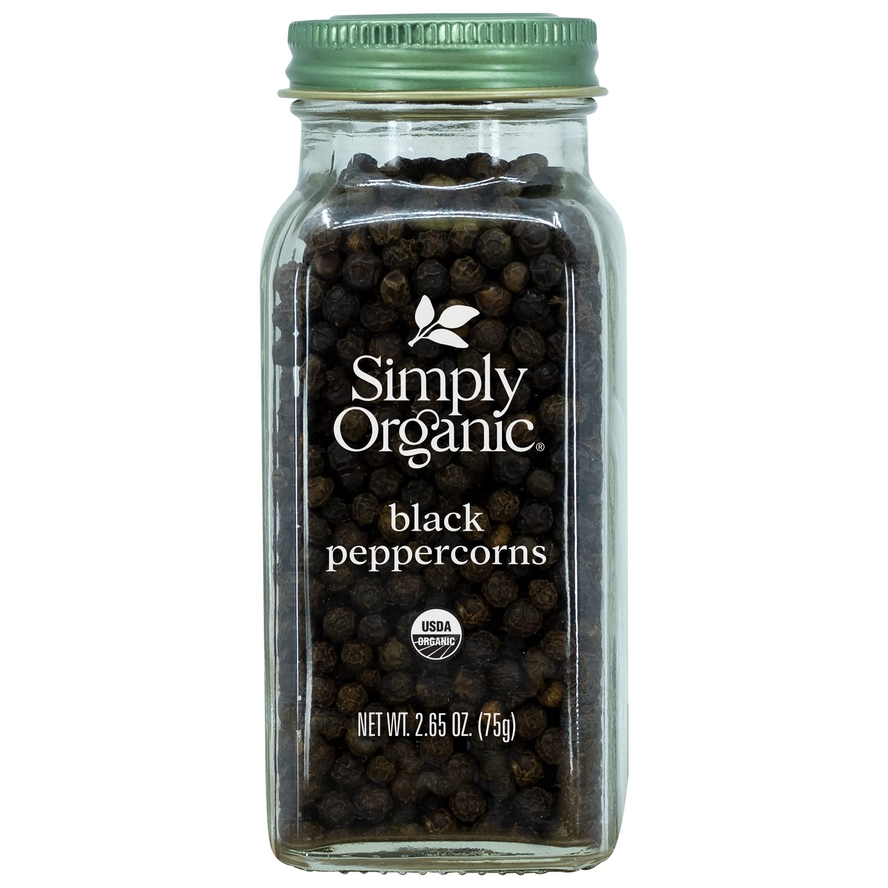 Simply Organic Whole Black Peppercorns, Certified Organic | 2.65 Oz | Piper Nigrum L.