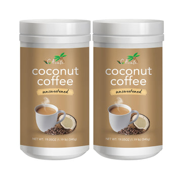 Cacafe Coconut Coffee Unsweetened, Coconut Infused Colombian Coffee, No Added Sugar, Creamy Drink Mix, Make Iced Or Hot, Packed