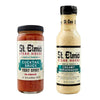St Elmo Steak House Cocktail Sauce & Creamy Horseradish Bundle, Extra Spicy, 2 Piece Set (8 & 12 FL OZ)