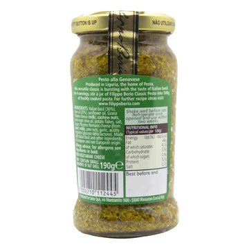 Filippo Berio Classic Pesto, 6.7 Oz 190 G