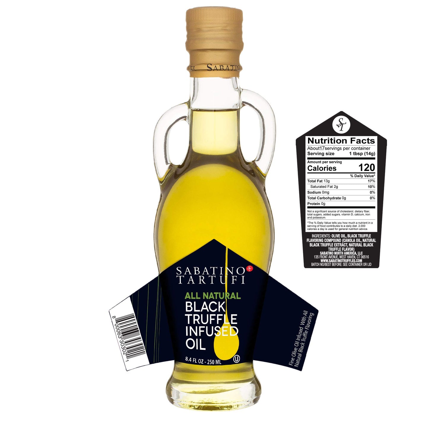 Sabatino Tartufi Black Truffle Infused Olive Oil, 8.4 Ounce