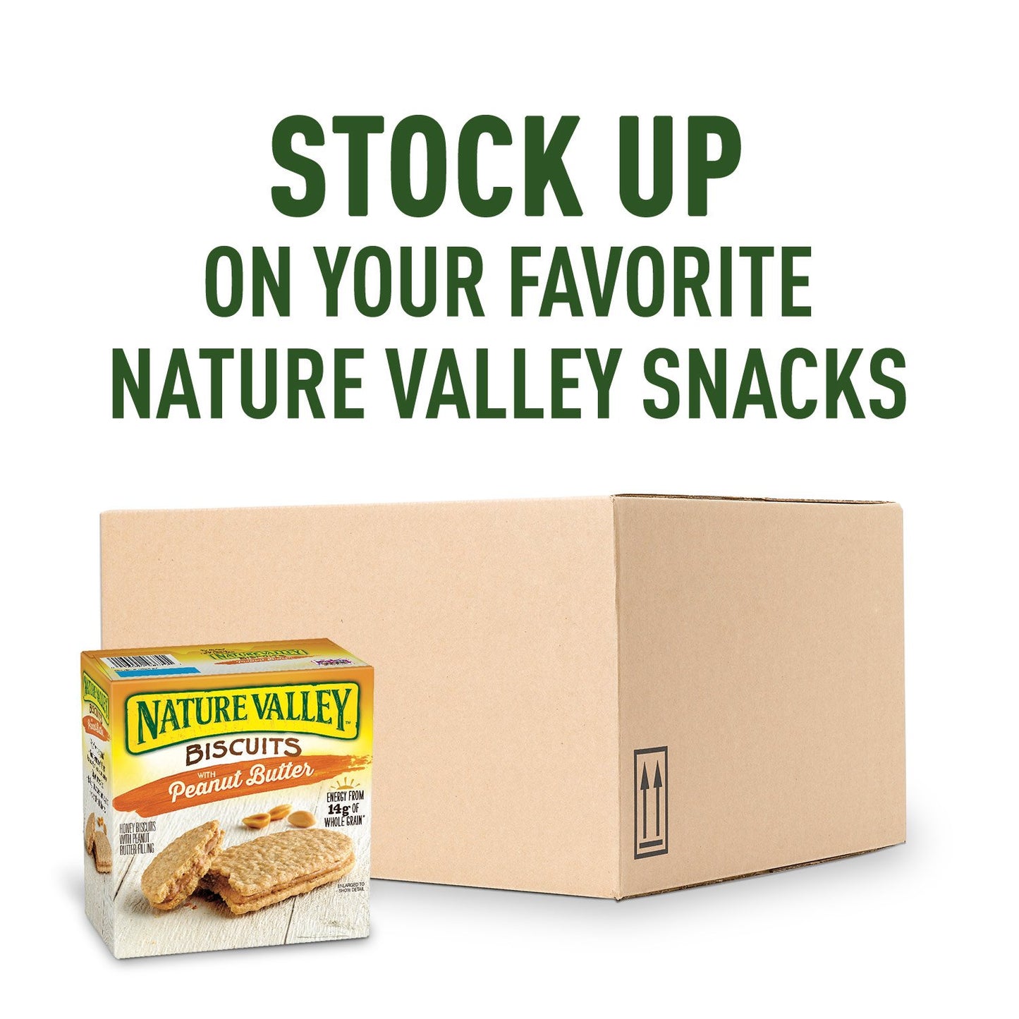 Nature Valley Biscuit Sandwiches, Peanut Butter Snack, 5 ct, 6.75 OZ