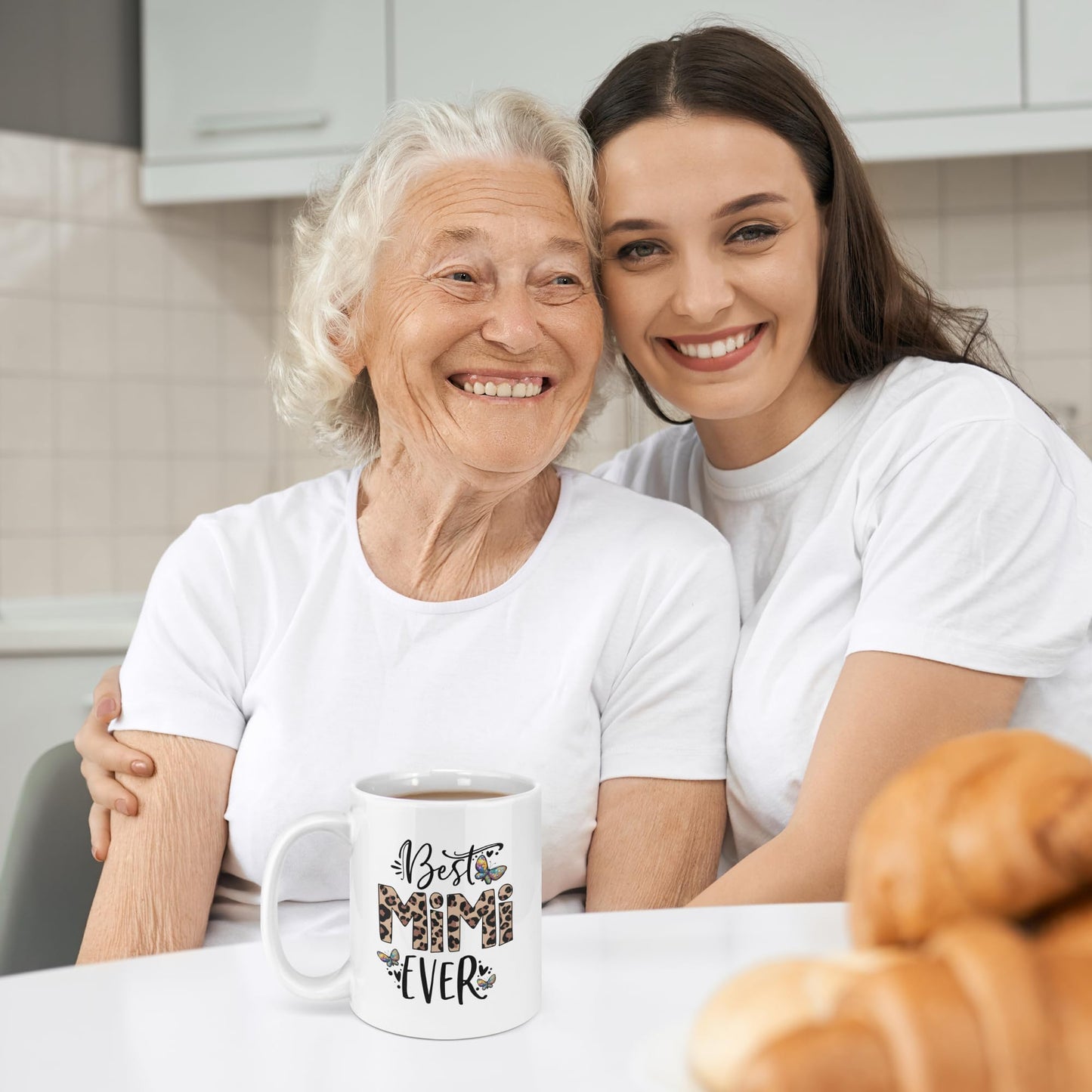 Bgsnbsha 11oz Ceramic Mug for Grandma, White Coffee Cup, Perfect Mothers Day & Birthday Gift from Grandkids