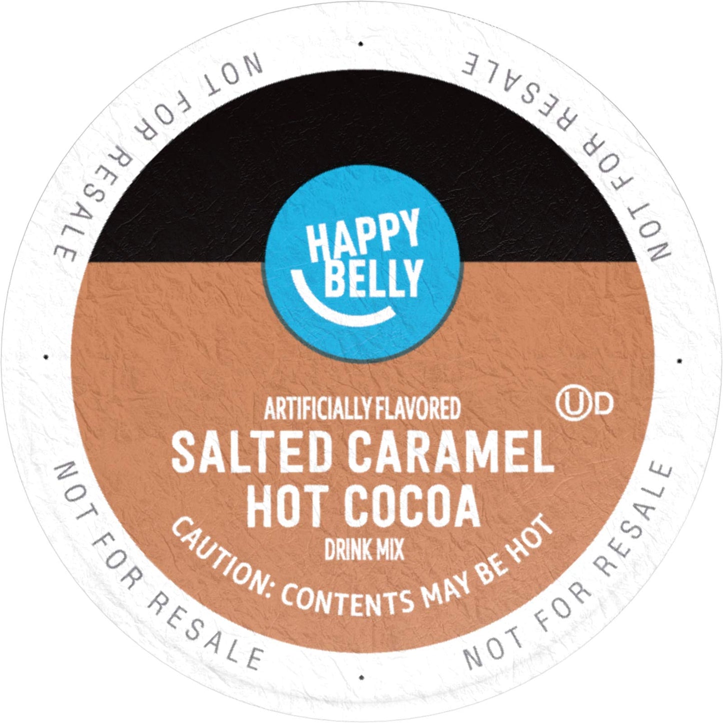 Happy Belly Hot Cocoa Pods - Salted Caramel Flavor, 24 Count, Compatible with 2.0 K-Cup Brewers, Rich Brown