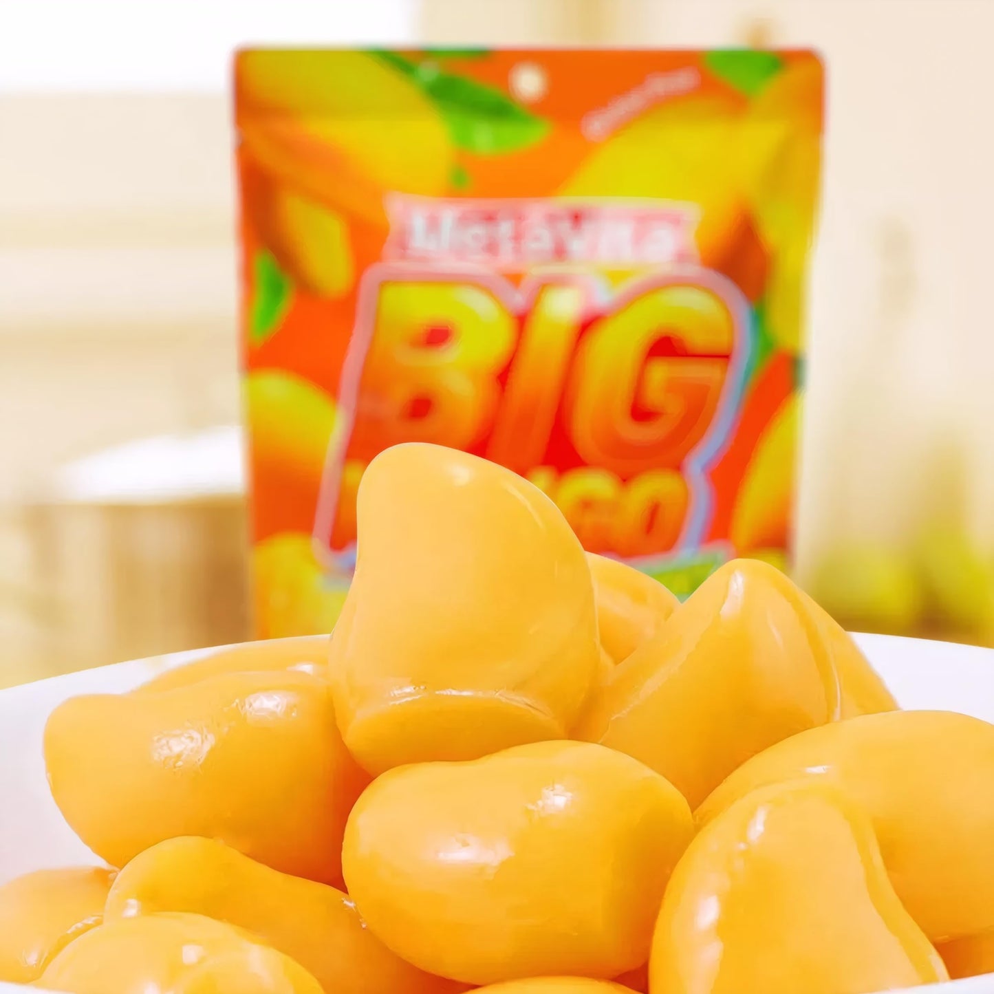 (3 Packs) MetaVita - Big Mango Gummy Candy - Individually Wrapped Peelable Mango Gummies with Real Puree - Chewy, Gluten-Free -