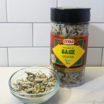 Ziyad Premium Sage Leaves, Rich Flavor, 1.5 Ounce - Perfect for Roasts, Soups, and Sauces