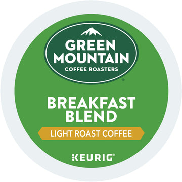 Green Mountain Coffee Roasters Breakfast Blend Single-Serve Keurig K-Cup Pods, Light Roast Coffee, 72 Count