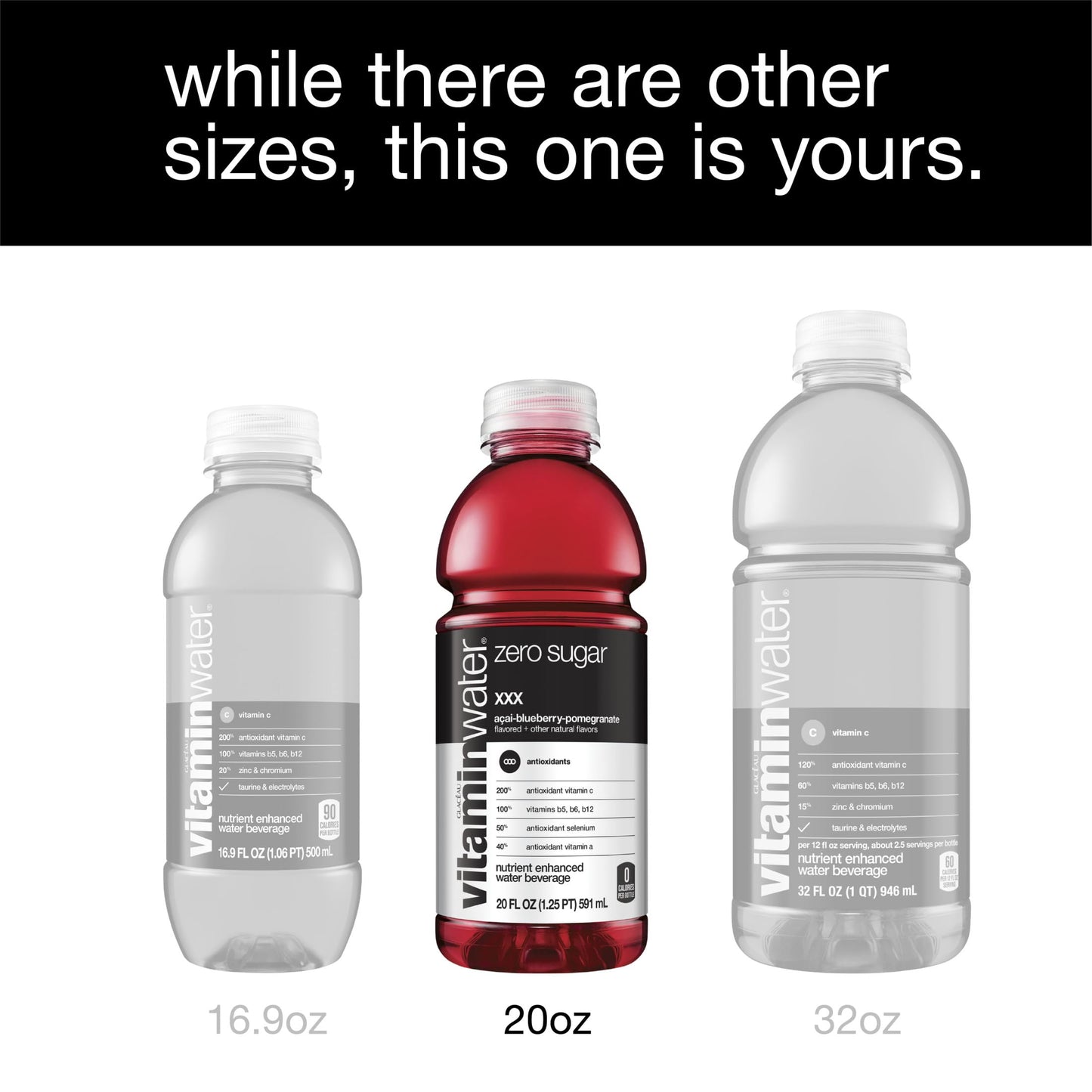Vitaminwater Zero Variety Pack Nutrient Enhanced Water W/ Vitamins, 20 Fl Oz, 12 Pack
