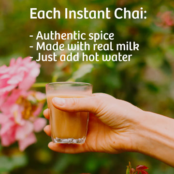 Tea India Chai Moments Masala Chai Tea Instant Latte Mix Flavorful Blend Of Premium Black Tea & Natural Ingredients Traditional