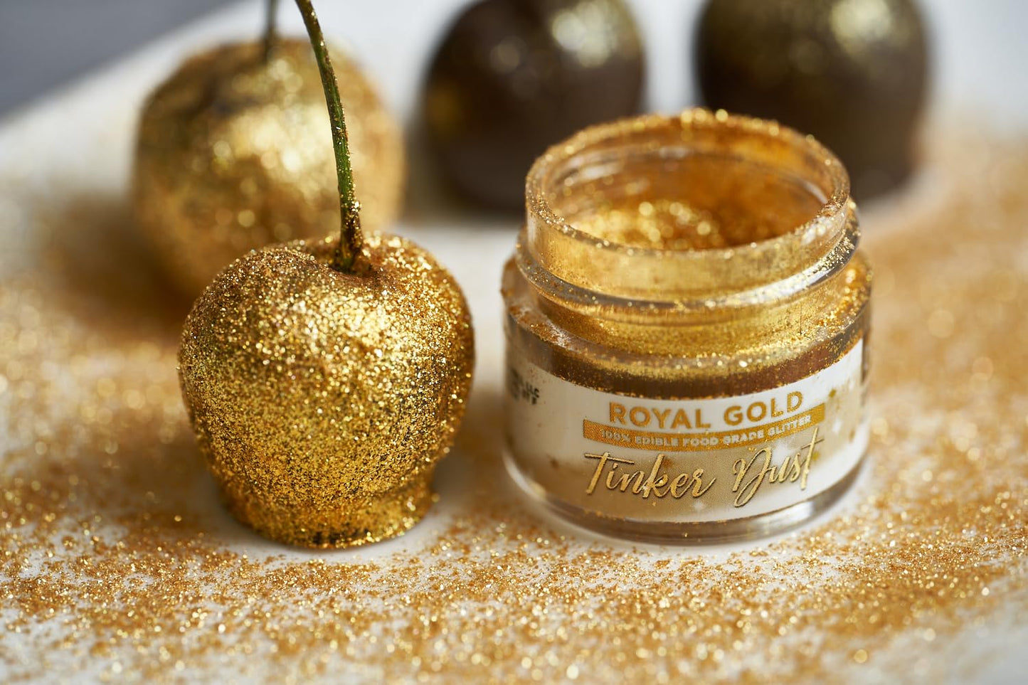Bakell - Royal Gold Tinker Dust (5G, 1X Jar) Edible Glitter For Food, Desserts, And Beverages!
