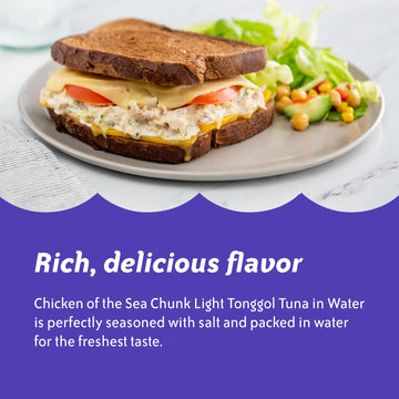 Chicken Of The Sea Chunk Light Tonggol Tuna In Water, 43 Ounce Packets (Pack Of 6), Wild Caught Tuna, Foodservice Size