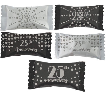 Party Sweets 25Th Wedding Anniversary Premium Buttermints, Appx. 300 Mints (Pack Of 6-7 Oz Bags)