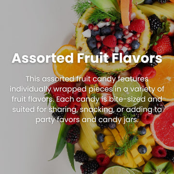 Korean Assorted Fruity Hard Candy, 1.75 lb bulk bag with 200 Individually wrapped pieces, 9 Flavor Mix includes Apple, Strawberr