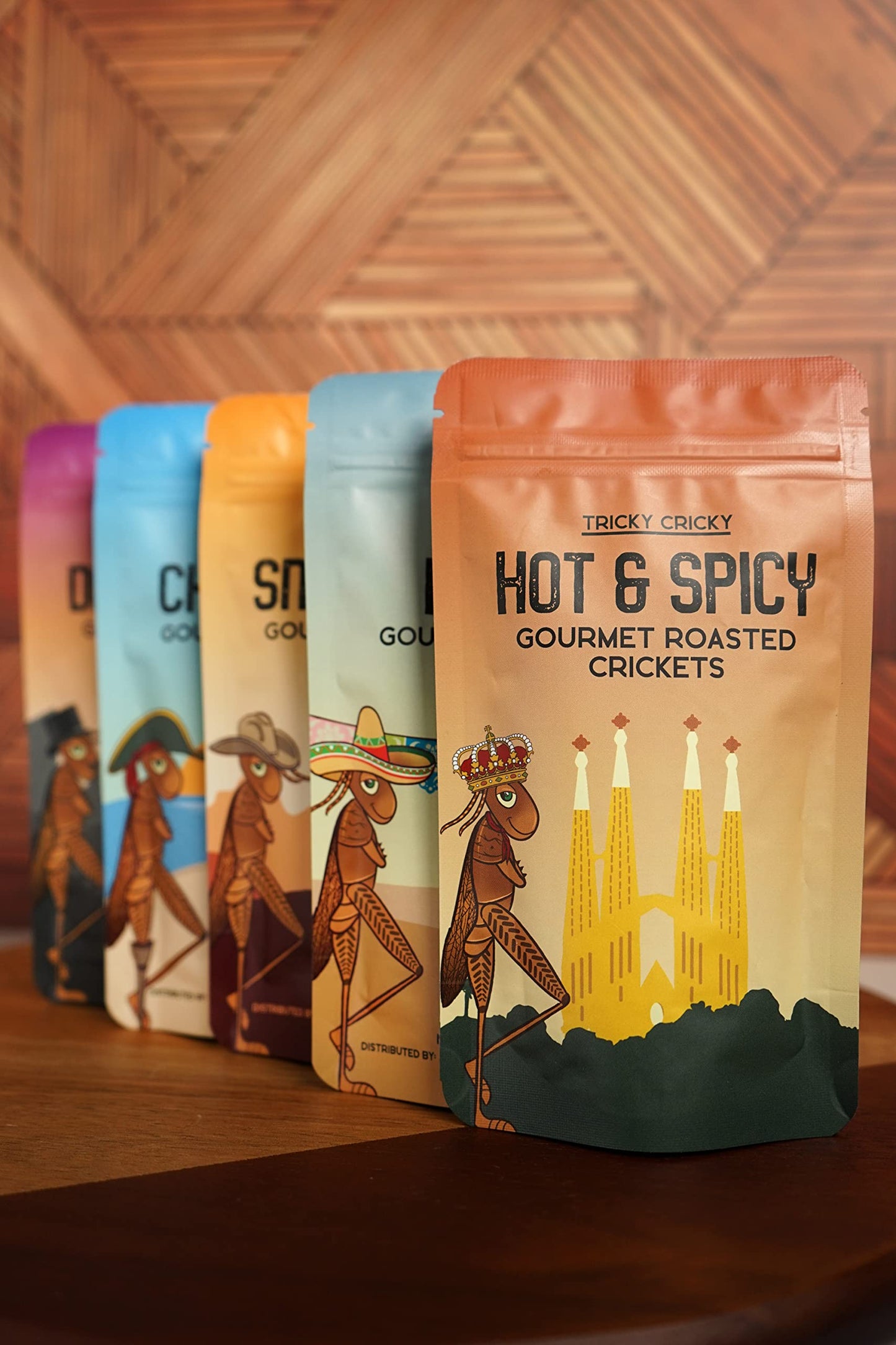 Tricky Cricky Edible Flavored Cricket Snacks for Humans - USA Grown - Unique & Healthy Gourmet Snacks for Adults - High Protein,