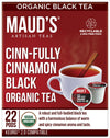 Mauds Cinnamon Organic Black Tea Pods 22ct | Cinn-Fully Cinnamon Tea | Hot Cinnamon Spice Tea | Solar Energy Produced Recyclable Single Serve Tea Pods Compatible with Keurig K-Cup malt-inspired