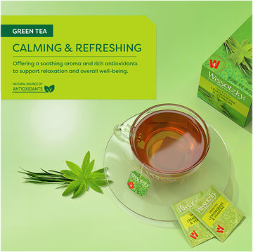 Wissotzky Lemongrass & Verbena Green Tea (6 Pack - 120 Tea Bags) | Soothing Aroma | Antioxidant Rich | Refreshing Green Tea Bags