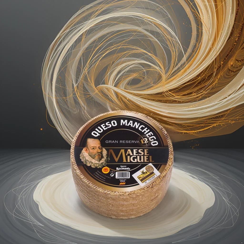 Manchego Reserve (Extra Aged) - Whole Wheel (7 lb) | Authentic Spanish Sheeps Milk Cheese 12 Months Aged