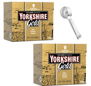 Taylor's of Harrogate Yorkshire Gold English Breakfast Tea, 160 Teabags + Tea Spoon, Large, 1.6E+2 Count