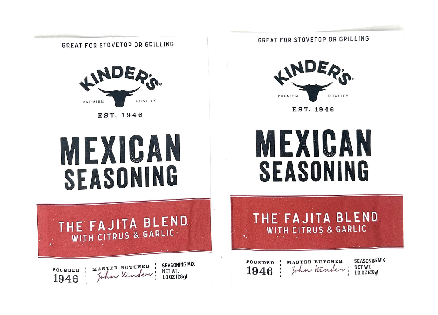 Kinders Seasoning Mixes 1oz - 2 packets (Mexican Seasoning The Fajita Blend)