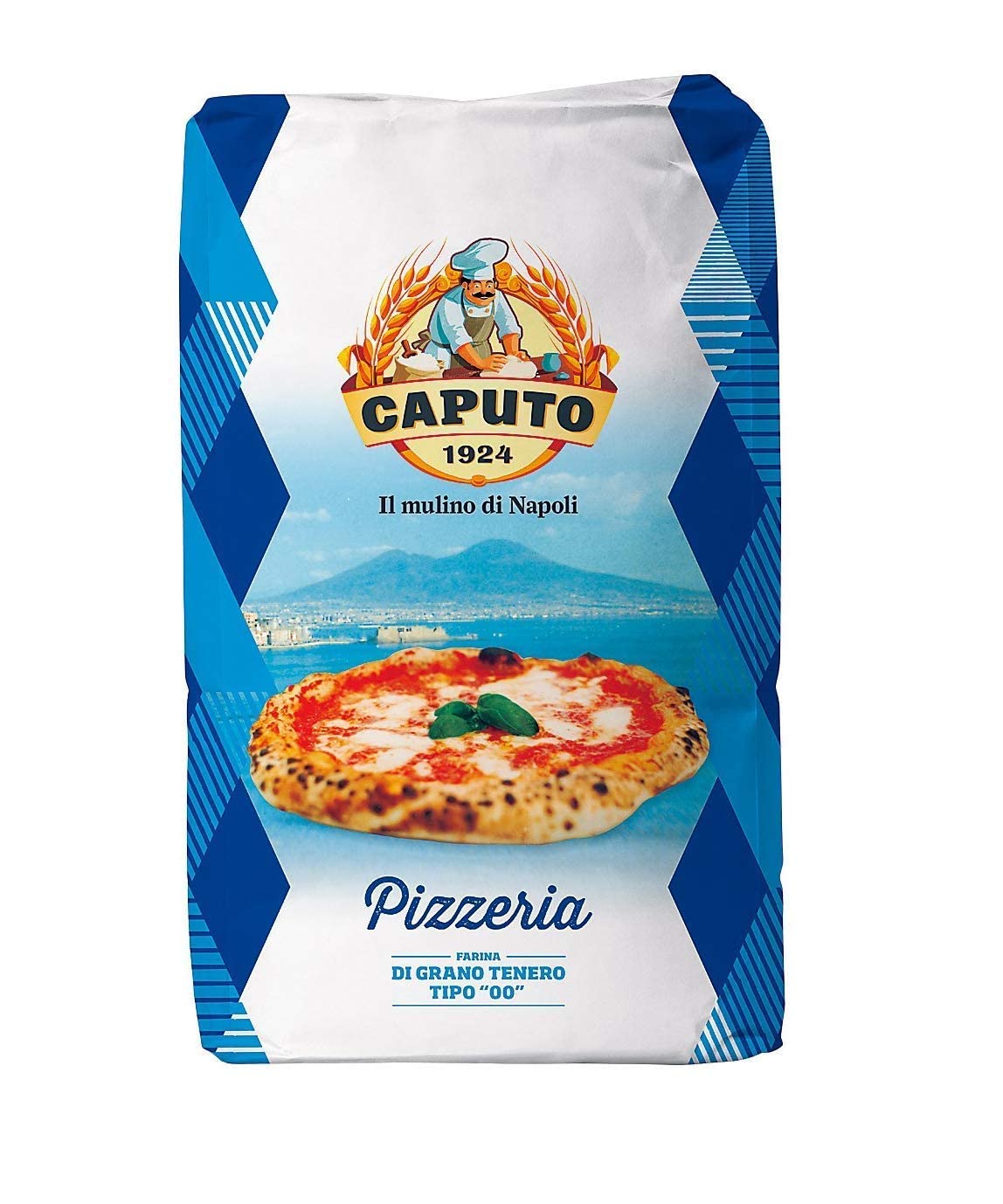Antimo Caputo Pizzeria Flour Blue Bulk Bag, Italian Double Zero, All Natural Wheat For Authentic Pizza Dough, Bread, & Pasta, 55 Lb