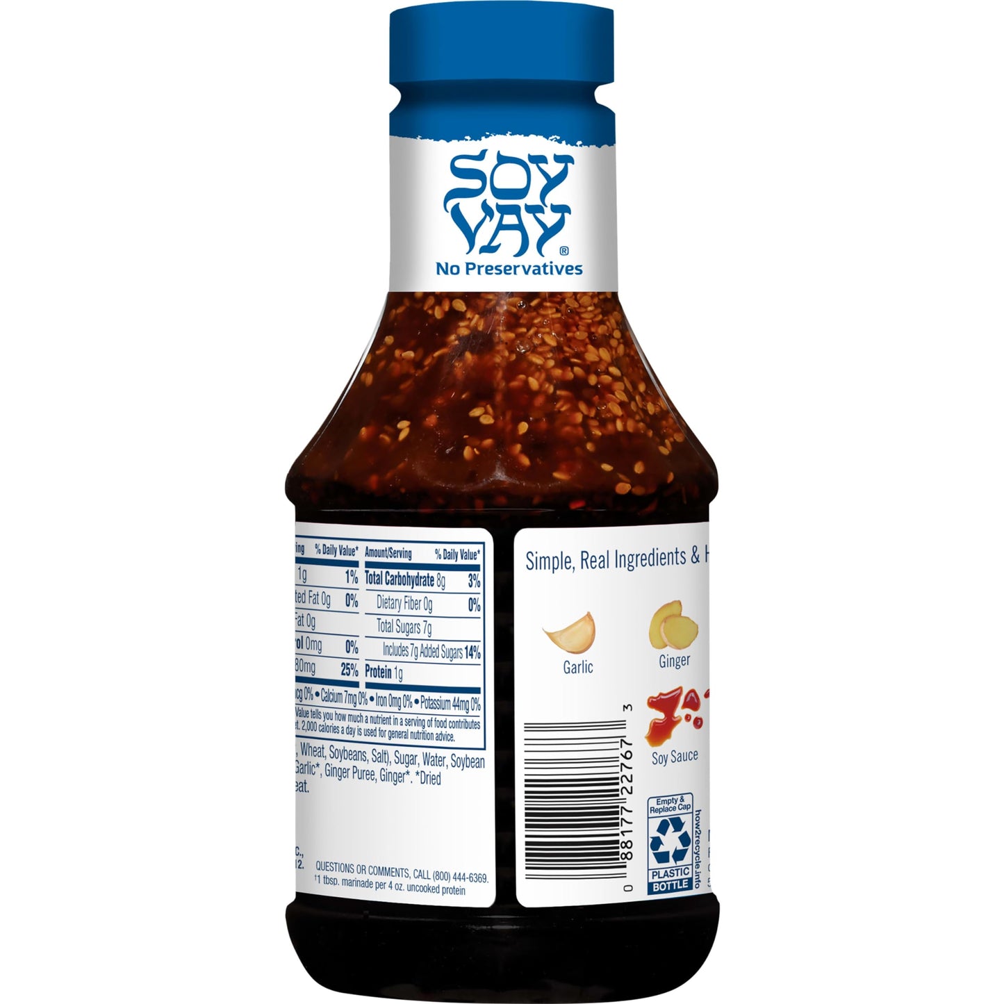 Soy Vay Veri Veri Teriyaki Marinade and Sauce, 21 Fluid Ounce -- 6 per case.6