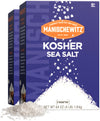 Manischewitz Natural Bulk Kosher Salt, 4lb (2 Pack) 100% Coarse Sea Salt from Sicily Italy | Iodine Free | No Additives or Fille
