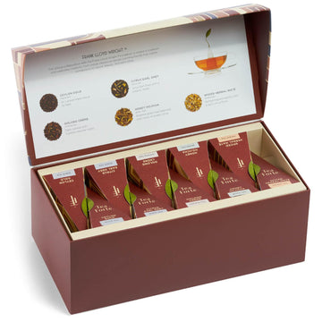 Tea Forte Frank Lloyd Wright Presentation Box Tea Sampler Gift Set, 20 Assorted Variety Handcrafted Pyramid Tea Infuser Bags