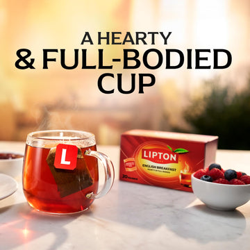 Lipton English Breakfast Tea Bags Flavored Teabags 120 Total Bags (20ct - Pack of 6)